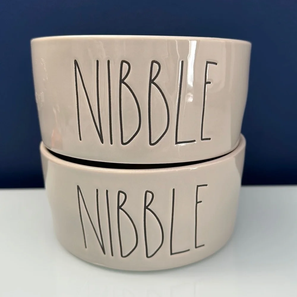 New Rae Dunn Medium Dog Dish Set